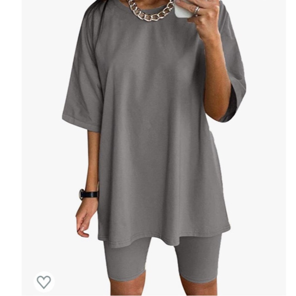Biker Shorts & Oversized Tee
